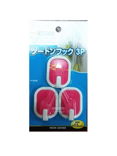 日本製 PONY 粉綠3P掛勾   4962964235101