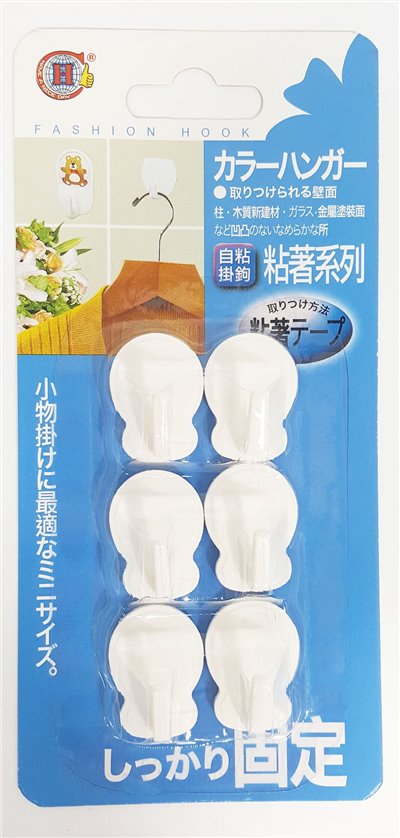 台灣製 吉㠙 008 自黏掛勾 6入  4716381000084