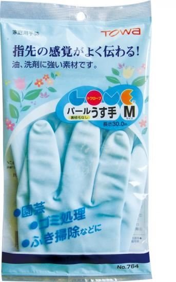 日本製  洗滌手套(764薄 )藍色45-881-M .L