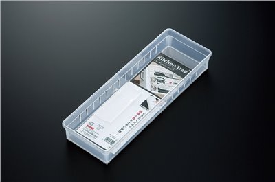 日本製  inomata  0073刀叉餐具分格整理收納盒(大) -白 / -透