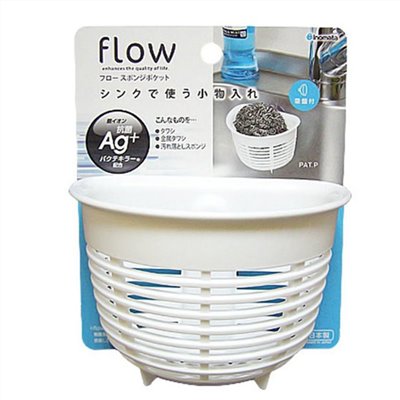 日本製  inomata   0655 吸盤滴水海綿架-白  4905596065562