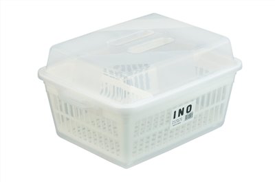 日本製   inomata  0050 收納籃(附蓋)   4905596005070