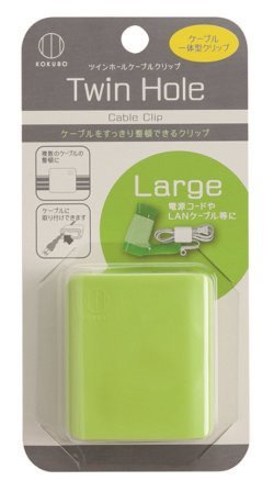  日本製  小久保 KOKUBO KM-008 雙孔電線夾  L ~ 白/-粉/-綠