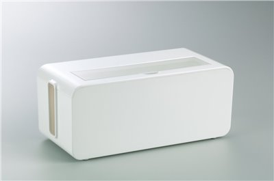 日本製  inomata  4830電線收納盒-25cm - 黑 .  -白