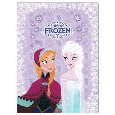 日本製  Disney迪士尼  冰雪奇緣公主紫色A4對開資料夾  ~ S2157489   4901770448305