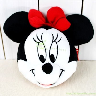 Disney 迪士尼  054340-13米妮大頭零錢包  4548643054340