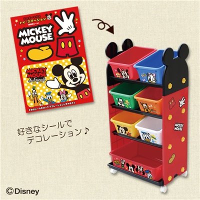 日本製 Disney 迪士尼系列 錦化成 卡通收納櫃.收納架  ~ 317312 米奇4904121317312/ -317329米妮4904121317329