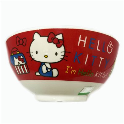 台灣製 茂伸 三麗鷗系列 Hello Kitty 802蝴蝶結小餐碗  4712733009620