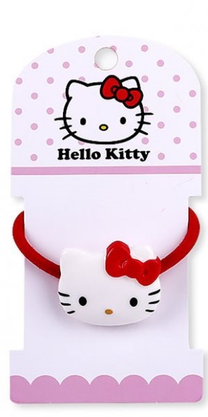 三麗鷗系列  Hello Kitty 凱蒂貓  2D束髮圈~ KT-1159-紅 / KT-1160粉