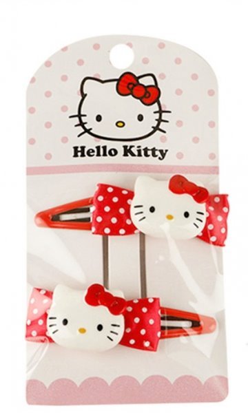 三麗鷗系列 Hello Kitty凱蒂貓  蝴蝶結貝貝夾~ KT-1169-紅  /  KT-1170-粉 