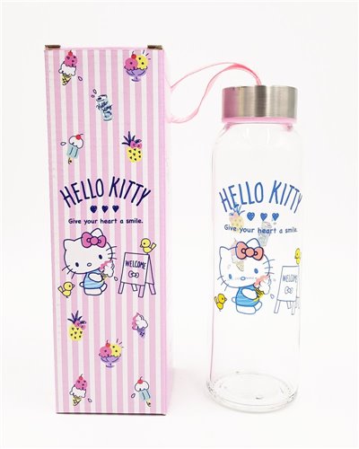 台灣製  三麗鷗系列 Hello Kitty 巧用玻璃瓶  300ml ~ KT-1558-冰淇淋  /  KT-1559 -貝殼