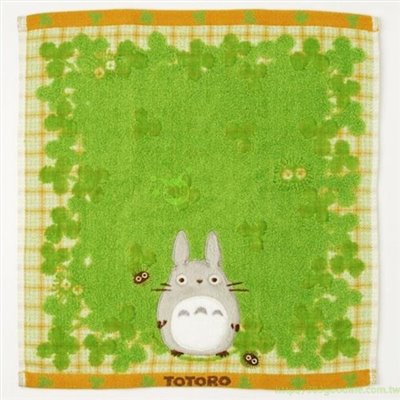 宮崎駿TOTORO龍貓 刺繡幸運草毛巾   4992272459999