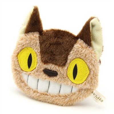 宮崎駿 TOTORO  龍貓公車. 魔女宅KIKI&JIJI 絨毛小零錢包~公車 / -黑貓