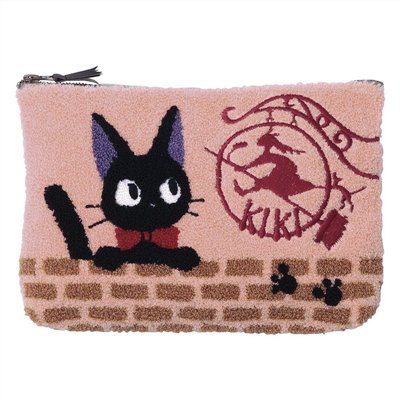 宮崎駿  魔女宅KIKI&JIJI  刺繡 扁平萬用袋   4992272546569