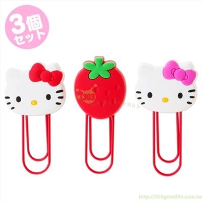 三麗鷗系列  Hello Kitty凱蒂貓 .  Melody美樂蒂. KIKI&LALA  雙子星 造型迴紋夾組.大臉  3P ~  KT-紅 /  MM-粉  /  雙子星