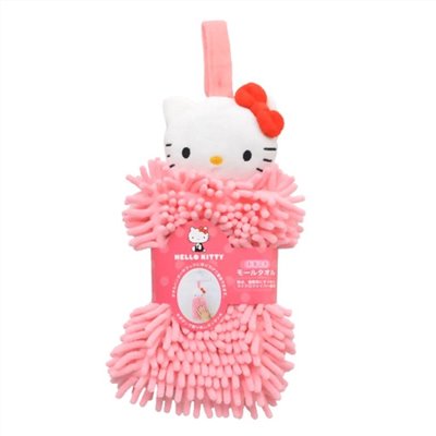 三麗鷗系列 Hello Kitty 凱蒂貓 超細纖維 吸水毛巾.擦手巾-可掛式扣環  4548622744040