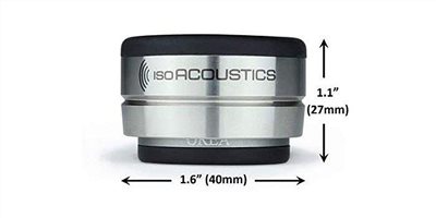 IsoAcoustics.OREA Graphite 音響墊 IsoAcoustics 單顆耐重：1.8 kg。每組內含 1 顆 OREA Graphite