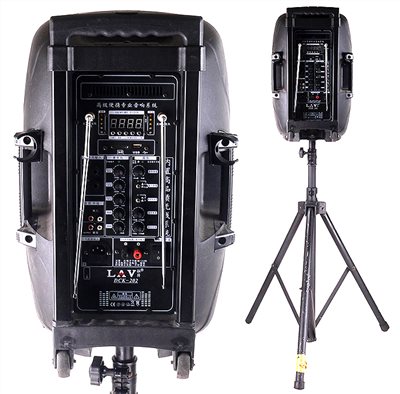 器材出租- AK-120旅行音箱(12吋單體)免插電+有線麥克風X1(非販售)-日租金$1000/24h /多日優惠另洽