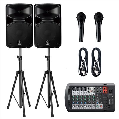 器材出租-YAMAHA STAGE400BT+有線麥克風X2(非販售)-日租2500/24h/需自取/多日優惠另洽