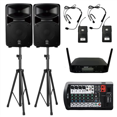 器材出租-YAMAHA STAGE400BT+頭戴麥克風X2(非販售)-日租3000/24h/需自取/多日優惠另洽