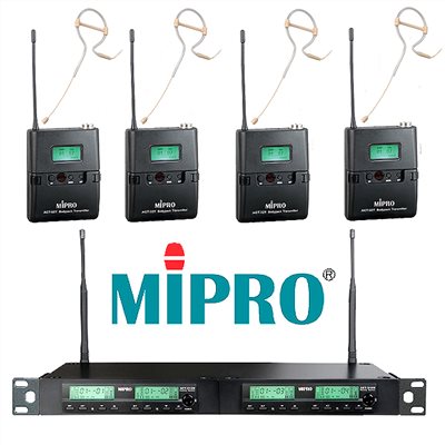 器材出租-MIPRO 312B單耳掛無線麥克風出租(非販售)-日租每組$1400/4支/24h /多日優惠另洽
