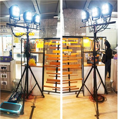 器材出租-LED PAR 面光燈200W/可調整色溫3200K-6500K(非販售)-日租每組6顆+控台+支架$3999/24h /多日優惠另洽