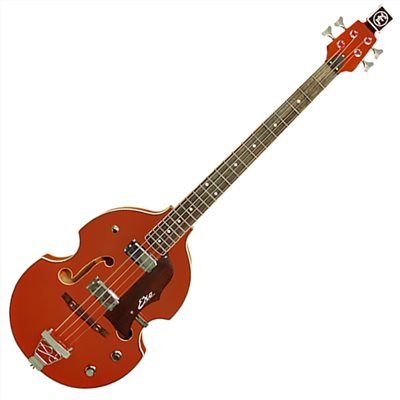 EKO 嚴選楓木Violin Bass棗紅色/入門空心電貝斯-玫瑰木指板/超值限量款附贈5好禮