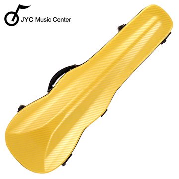 JYC Music  JV-1002黃色碳纖斜格紋小提琴三角硬盒~4/4(輕量級複合材料)僅重1.69kg 限量