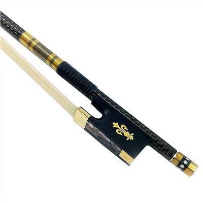 最新款 JYC Music T3100特選小提琴碳纖弓-黃銅彩貝烏木雕花/碳纖材質/精緻尾針/原廠公司貨 