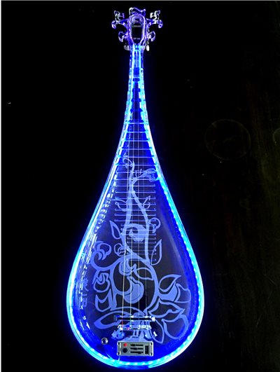 JYC Music最新款 SJ-1E水晶琵琶-職業演出可肩背/具備6.3輸出抗噪低雜訊/高亮度LED光源/三段EQ控制/手工製作/客製款限量預購 