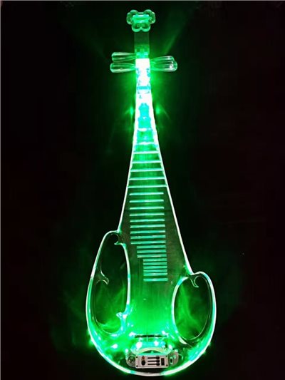 JYC Music最新款 SJ-1E水晶琵琶-職業演出可肩背/具備6.3輸出抗噪低雜訊/高亮度LED光源/三段EQ控制/手工製作/客製款限量預購 -複製
