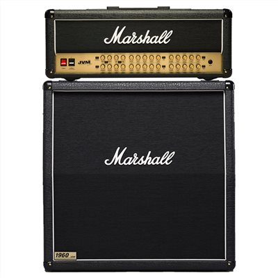 Marshall 1960A 經典黑 300W 4x12吋-斜角電吉他音箱+JVM410 多功能100W 電吉他音箱頭/原廠公司貨