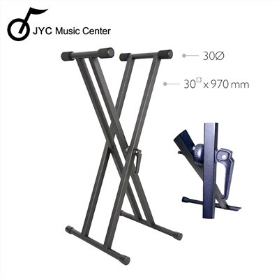 JYC Music嚴選最新款 K-721B 雙X型電子琴架-速調把手式/台灣製造