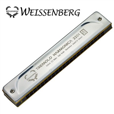 WEISSENBERG 入門款2201SO 22孔複音口琴(不鏽鋼)
