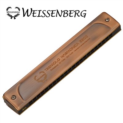WEISSENBERG 專業款2203RD 22孔複音口琴-紅古銅