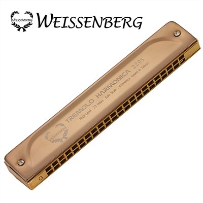 WEISSENBERG 特級款2205B-RG 玫瑰金-22孔銅合金複音口琴
