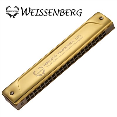 WEISSENBERG 特級款2205U-TG 尊貴金-22孔超輕合金複音口琴