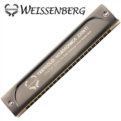 WEISSENBERG 特級款2206Ti-TA 鈦合金-22孔純鈦金屬複音口琴