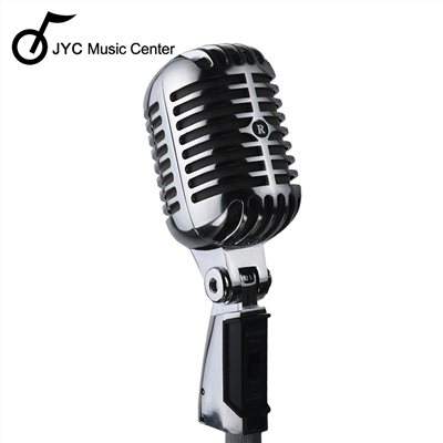 JYC Music 嚴選KB-81復古麥克風-銀色/高質感人聲麥克風/動圈式/含支架及五米線材/原廠公司貨