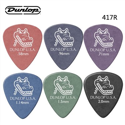 Dunlop Signature系列 417R Gator Grip 鱷魚吉他彈片-72片裝