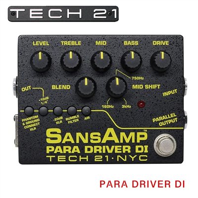Tech21 SansAmp Para Driver DI 多功能效果器／模擬前級／經典真空管／原廠公司貨