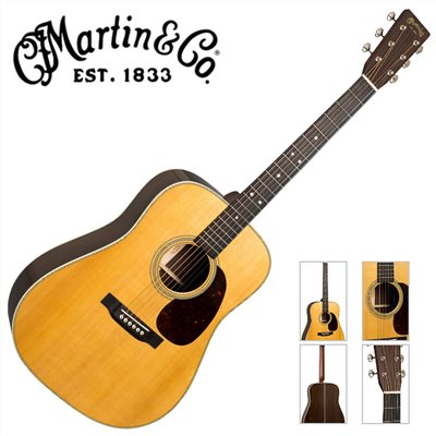 最新款Martin D-28 嚴選錫特卡雲杉單板 東印度紅木背側面板吉他 - 附琴盒/原廠公司貨