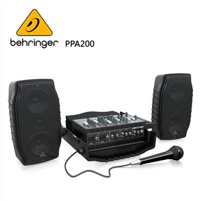 BEHRINGER PPA200便攜式主動喇叭系統-5通道200瓦/Klark Teknik Multi-FX處理器/原廠公司貨