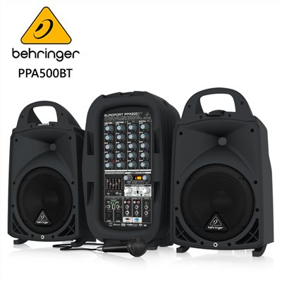 BEHRINGER PPA500BT便攜式主動喇叭系統-6通道500瓦/Klark Teknik Multi-FX處理器/藍牙/原廠公司貨