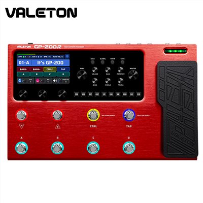 VALETON GP-200R 旗艦多功能綜合效果器/金屬紅新款/輕量化設計/內含變壓器/贈效果器袋/原廠公司貨