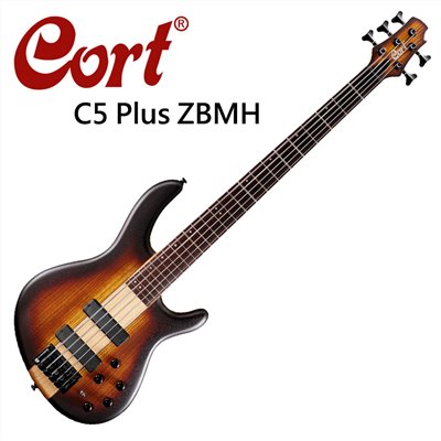 CORT嚴選C5 Plus ZBMH 嚴選桃花心木電貝斯-經典五弦貝斯漸層色