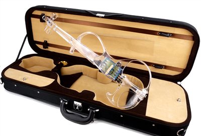 JYC Music嚴選SV-500水晶靜音提琴-藍光/白光可切換換色/低雜訊拾音器降造功能/EQ調整/9V電池/6.3輸出/職業演出必備