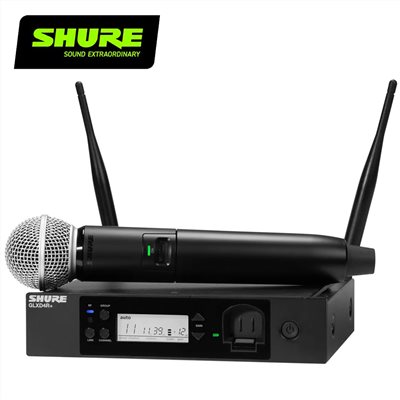 SHURE GLXD24R+/SM58 手持式人聲麥克風/高級數位無線麥克風系統-PLUS款最新5.8G技術/原廠公司貨