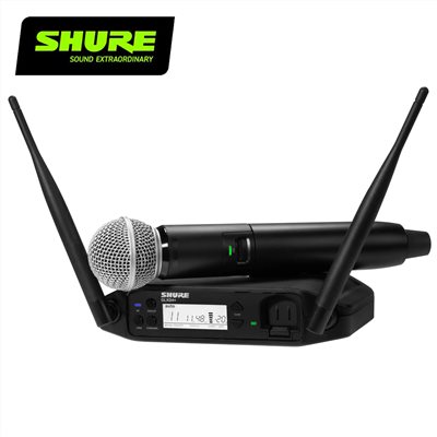 SHURE GLXD24+/SM58 手持式人聲麥克風/高級數位無線麥克風系統-PLUS款最新5.8G技術/原廠公司貨