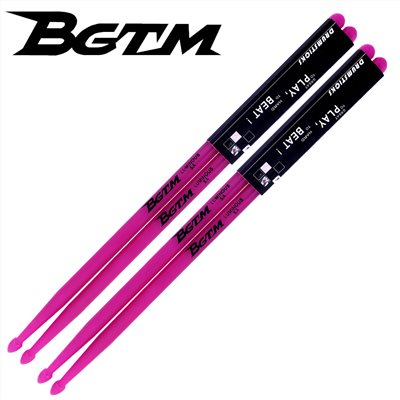 BGTM嚴選AMERICA NYLON-5A尼龍鼓棒2雙入-四色任選